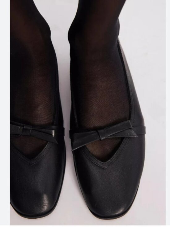NEW Free People Free People Mania Bow Flats  Leather  upper and lining! 2511 3S2 - Picture 3 of 7